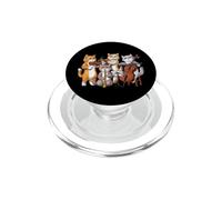 Chat Jouant du Violon Flûte Violoncelle Clarinette Musicien PopSockets PopGrip pour MagSafe