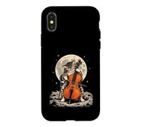 Chat Jouant du Violoncelle - Professeur de Musique Orchestre violoncelliste Coque pour iPhone X/XS