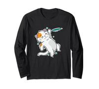 Chat Joue Frisbee Manche Longue