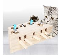 Chat Jouets Souris Whack Mole Mouse Jouet Interactif Chaton Hunt Toy Puzzle Box with Cartoon Mouse Cat Punch Game for Cat Playing Scratching Bite