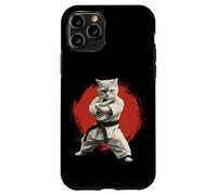 Chat Karaté Judo Japon Japon Lune Rouge Arts Martiaux Cadeaux Coque pour iPhone 11 Pro