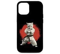 Chat Karaté Judo Japon Japon Lune Rouge Arts Martiaux Cadeaux Coque pour iPhone 12/12 Pro