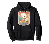Chat kawaii amusant mangeant des nouilles ramen amateur d'anime Sweat à Capuche