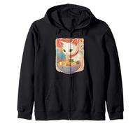 Chat kawaii amusant mangeant des nouilles ramen amateur d'anime Sweat à Capuche