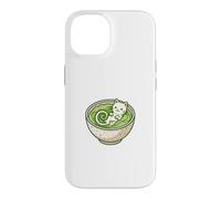 Chat Kawaii dans Un Bol de The Vert Matcha Neko Coque pour iPhone 14