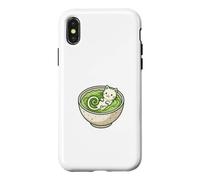 Chat Kawaii dans Un Bol de The Vert Matcha Neko Coque pour iPhone X/XS