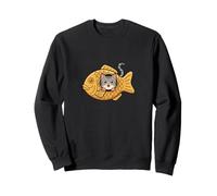 Chat Kawaii dans Une Gaufre Poisson Taiyaki Neko Sweatshirt