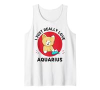 Chat Kawaii I Just Really Love Cute Aquarius Lover Débardeur