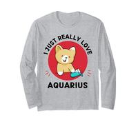 Chat Kawaii I Just Really Love Cute Aquarius Lover Manche Longue