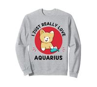 Chat Kawaii I Just Really Love Cute Aquarius Lover Sweatshirt