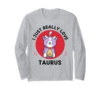 Chat Kawaii I Just Really Love Cute Taurus Lover Manche Longue
