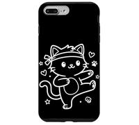 Chat Kawaii Mignon pratiquant Le karaté Coque pour iPhone 7 Plus/8 Plus