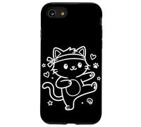 Chat Kawaii Mignon pratiquant Le karaté Coque pour iPhone SE (2020) / 7/8