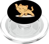 Chat Kawaii Stretching Cute Pre-Workout Cat PopSockets PopGrip pour MagSafe