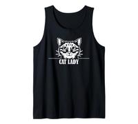 Chat Lady Mignon Chaton Visage Minimaliste Amant Félin Humour Débardeur