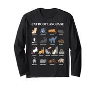 Chat Langage corporel Amusant Manche Longue