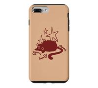 Chat Lazy Chubby Tomcat des années 90 par Fish Bones Stargazing Coque pour iPhone 7 Plus/8 Plus