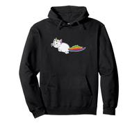 Chat Licorne avec Queue Arc-en-Ciel Sweat à Capuche