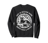 Chat, Livre et café rendent la Vie Belle Maman Chat Sweatshirt