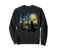Chat London Big Clock Starry Night Van Gogh Inspiré Sweatshirt