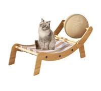 Chat Lounger | Chat Hammock Bed Scratcher with Toy Ball | Corrugated Pet Furniture for Bsoredom Relief Bsalcony Indoor Outdoor Sunbathing Beach