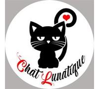 chat lunatique - 15x15cm - Sticker/autocollant