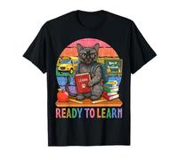 Chat Lykoi prêt à Apprendre pour la rentrée Scolaire T-Shirt