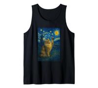 Chat Maine Coon Nuit étoilée Van Gogh - Cadeau pour Maman Débardeur