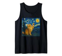 Chat Maine Coon Nuit étoilée Van Gogh - Cadeau pour Maman Débardeur