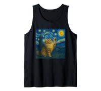 Chat Maine Coon Nuit étoilée Van Gogh - Cadeau pour Maman Débardeur