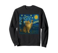 Chat Maine Coon Nuit étoilée Van Gogh - Cadeau pour Maman Sweatshirt