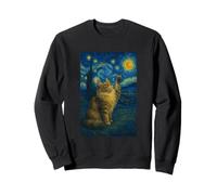 Chat Maine Coon Nuit étoilée Van Gogh - Cadeau pour Maman Sweatshirt