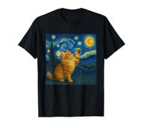 Chat Maine Coon Nuit étoilée Van Gogh - Cadeau pour Maman T-Shirt