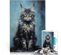 Chat Maine Coon Puzzles de 1000 pièces pour Adolescents Réduction du Stress intéressante De Superbes Cadeaux et Jouets 38x26cm