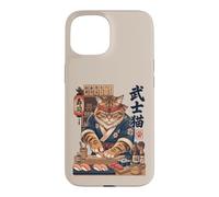 Chat Maison Sushi Maître Cuisine Japonaise Samouraï Combatteur Coque pour iPhone 15