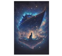 Chat maître du Monde Puzzle De 1000 Pièces pour Adultes, Adolescents Et Enfants Puzzles, Décompression Intellectuelle, Jeu Familial Amusant 78×53cm