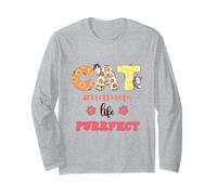 Chat Mama Life Purrfect Feline Lover Cute Kittens Manche Longue