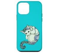 Chat Mandala Spirituel Turquoise MIAU Coque pour iPhone 12 Mini