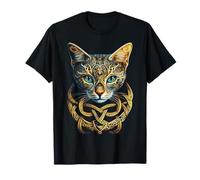 Chat Mandala Visage Art Amoureux des Animaux Portrait Graphique Chat T-Shirt