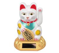 Chat Maneki Neko, Statuette Chat Japonais Porte Bonheur Chat Chinois Asie Décoration pour Chance, Bonheur, Fortune