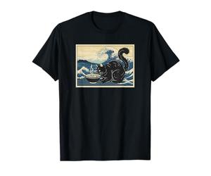 Chat Mangeant des Ramen Ramen Japonais Chat Japon Anime Cat T-Shirt