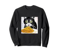 Chat Mangeant des Spaghettis drôles de Chats Meme Humour Sweatshirt