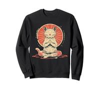 Chat Méditation Zen Bouddha Spiritualité Hindou Bouddhiste Sweatshirt