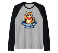 Chat Meowt of My Way Funny Patriotic 4th of USA July Kitten Manche Raglan