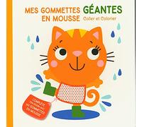 Chat Mes gommettes géantes en mousse: Coller et colorier