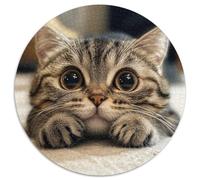 Chat Mignon 1000 Pieces Animation Puzzle Circulaire Qualité Supérieure De l'art De La DécoRation Moderne Adultes Enfants 1000pcs (67.5x67.5cm)