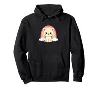 Chat Mignon avec Arc-en-Ciel et Nuages - Adorable Style Kawaii Sweat à Capuche