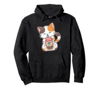 Chat Mignon Avec Bubble Tea Kawaii Anime Sweat à Capuche