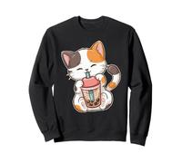 Chat Mignon Avec Bubble Tea Kawaii Anime Sweatshirt