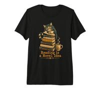 Chat Mignon avec des Livres - La Lecture est Une idée Nouvelle T-Shirt Haut de Gamme
